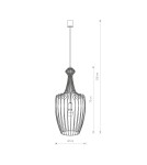 Retro pendant lamps - Nowodvorski LUKSOR L Suspended Ceiling Max power 1x60W E27 Brass 8850 - product 2