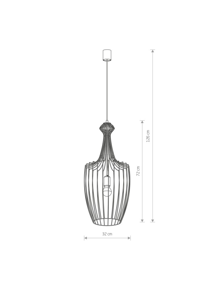 Retro pendant lamps - Nowodvorski LUKSOR L Suspended Ceiling Max power 1x60W E27 Brass 8850 - product kolory-swiatla.pl 2