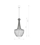 Retro pendant lamps - Nowodvorski LUKSOR S Ceiling Pendant Max power 1x60W E27 Black 8851 - product 2