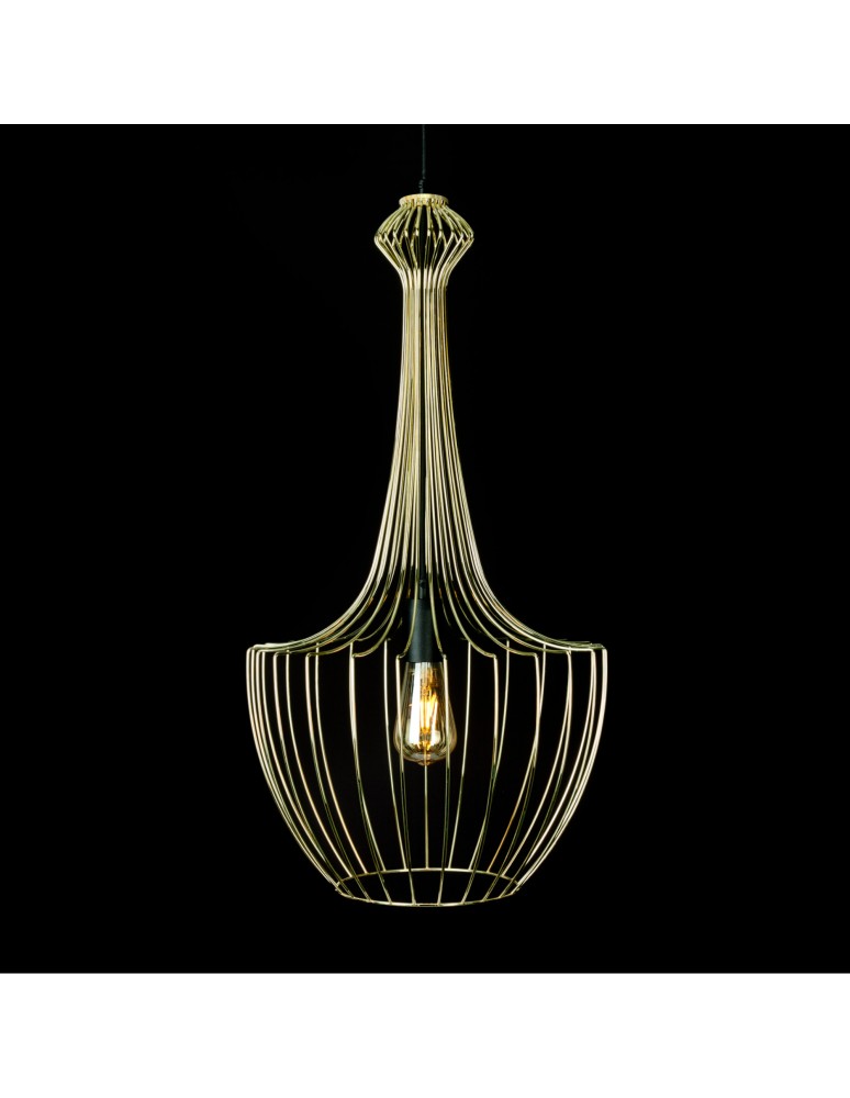 Retro pendant lamps - Nowodvorski LUKSOR S Ceiling Pendant Max power 1x60W E27 Brass 8853 - product kolory-swiatla.pl 2