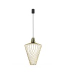Brass-colored pendant lamps - Nowodvorski WAVE L Suspended Ceiling Max power 1x60W E27 Brass 8857 - product 1