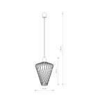 Brass-colored pendant lamps - Nowodvorski WAVE L Suspended Ceiling Max power 1x60W E27 Brass 8857 - product 2
