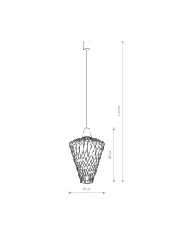 Nowodvorski WAVE L Suspended Ceiling Max power 1x60W E27 Brass 8857 - product 2