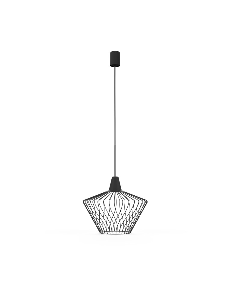Pendant lamps - Nowodvorski WAVE S Ceiling Pendant Max power 1x60W E27 Black 8858 - product kolory-swiatla.pl 1