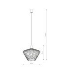 Pendant lamps - Nowodvorski WAVE S Ceiling Pendant Max power 1x60W E27 Black 8858 - product 2