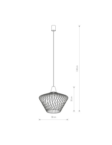 Nowodvorski WAVE S Ceiling Pendant Max power 1x60W E27 Black 8858 - product 2