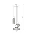 Pendant lamps - Nowodvorski PICO Pendant Ceiling Max power 3x35W GU10 Black 8863 - product 2