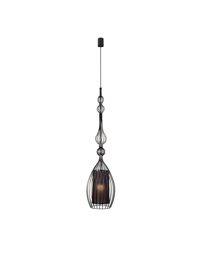 Pendant lamps - Nowodvorski ABI L Suspended Ceiling Max power 1x40W E27 Black 8864 - product kolory-swiatla.pl 1