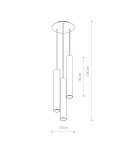 Pendant tube lamps - Nowodvorski EYE L Ceiling Pendant Max power 3x10W only LED GU10 White 8916 - product 2