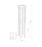 Icicle pendant lamps - Nowodvorski LASER 490 Suspended Ceiling Max power 7x10W only LED G9 White 8918 - product 2