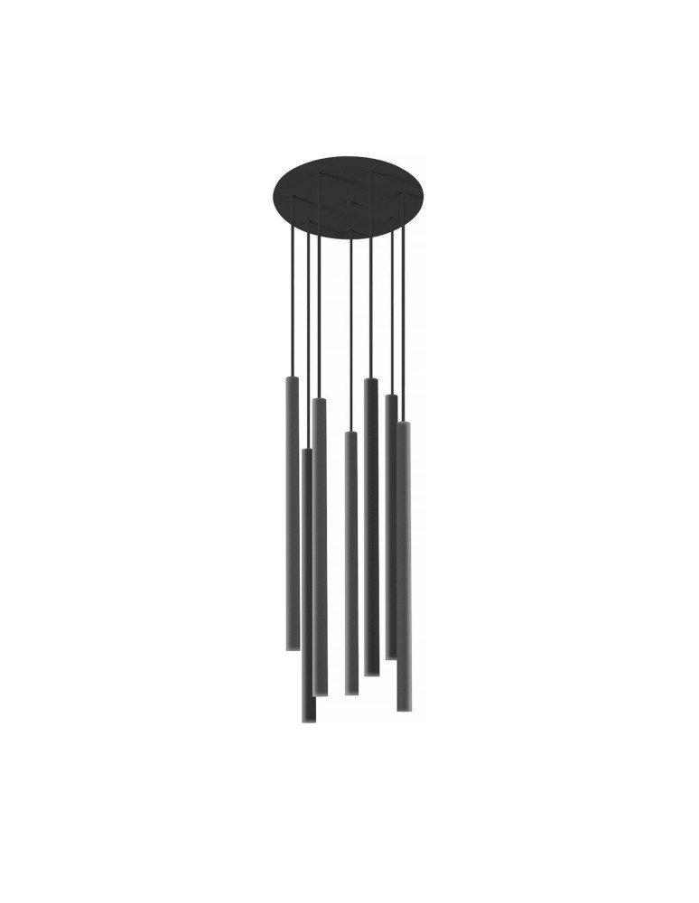 Icicle pendant lamps - Nowodvorski LASER 490 Suspended Ceiling Max power 7x10W only LED G9 Black 8920 - product kolory-swiatla.pl 1