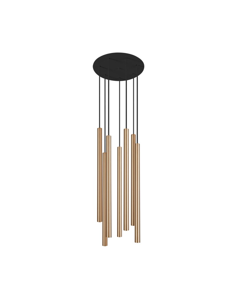 Icicle pendant lamps - Nowodvorski LASER 490 Suspended Ceiling Max power 7x10W only LED G9 Brass 8921 - product kolory-swiatla.pl 1