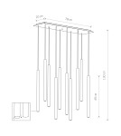 Icicle pendant lamps - Nowodvorski LASER 490 Suspended Ceiling Max power 10x10W only LED G9 White 8922 - product 2