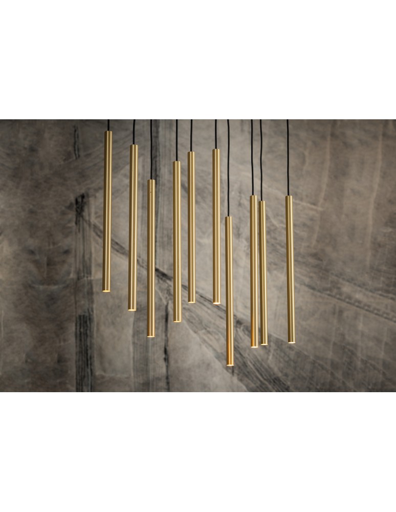 Icicle pendant lamps - Nowodvorski LASER 490 Suspended Ceiling Max power 10x10W only LED G9 Brass 8924 - product kolory-swiatla.pl 3