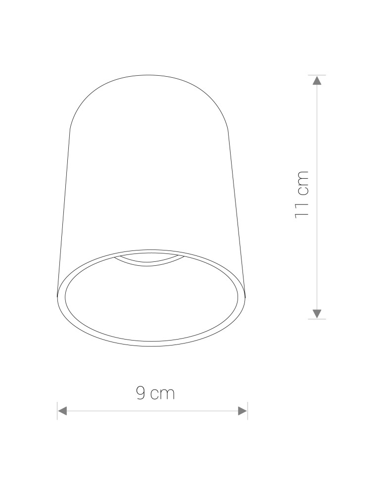 Ceiling luminaires for replaceable light source - Nowodvorski EYE TONE Spot Surface Max wattage 1x10W only LED GU10 Black 8930 - product kolory-swiatla.pl 2