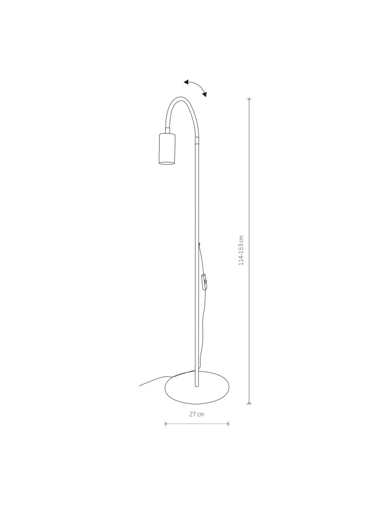 Adjustable floor lamps - Nowodvorski EYE FLEX Floor Max power 1x10W only LED GU10 Black 8935 - product kolory-swiatla.pl 3