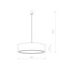 Pendant lamps with lampshade - Nowodvorski MIST Pendant Ceiling Max power 3x25W only LED E27 White 8942 - product 2