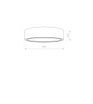 Ceiling lamps with lampshade - Nowodvorski MIST Ceiling Plafond Max power 3x27W only LED E27 White 8943 - product 2
