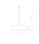 Pendant lamps with lampshade - Nowodvorski TURDA Suspended Ceiling Max power 3x25W only LED E27 Grey 8946 - product 2