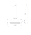 Pendant lamps with lampshade - Nowodvorski TURDA Suspended Ceiling Max power 3x25W only LED E27 Grey 8947 - product 2