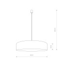 Pendant lamps with lampshade - Nowodvorski TURDA Suspended Ceiling Max power 3x25W only LED E27 Gold 8950 - product 2