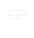 Ceiling lamps with lampshade - Nowodvorski TURDA Ceiling Plafond Max power 7x25W only LED E27 Grey 8960 - product 2