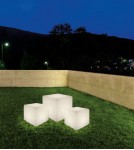 Garden balls - Nowodvorski CUMULUS CUBE L Outdoor Portable Max power 1x60W E27 IP44 White 8965 - product 2