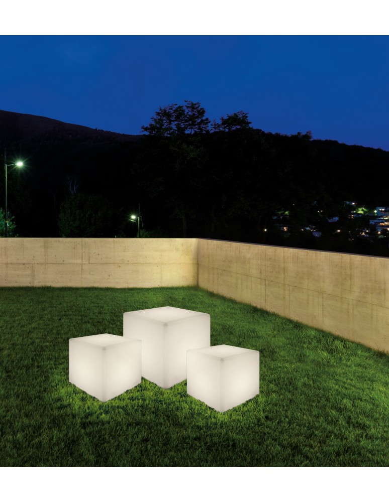 Garden balls - Nowodvorski CUMULUS CUBE L Outdoor Portable Max power 1x60W E27 IP44 White 8965 - product kolory-swiatla.pl 2