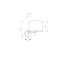 Wall lamps with lampshade - Nowodvorski HOTEL Wall lamp adjustable with switch Max power 1x60W E14 Ecru 8980 - product 2