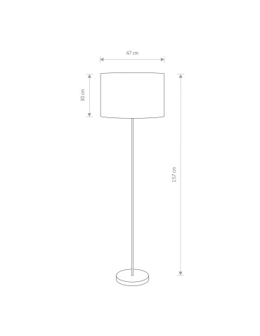 Nowodvorski HOTEL Floor Max power 1x60W E14 Ecru 8981 - product 2