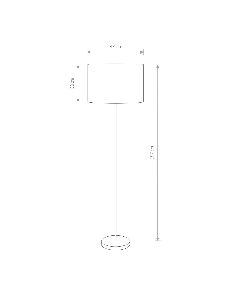 Floor lamps with lampshade - Nowodvorski HOTEL Floor Max power 1x60W E14 Ecru 8981 - product kolory-swiatla.pl 2