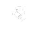 LED headlights - Nowodvorski IRIS LED Surface Spot Max wattage 7W LED White 8993 - product 2