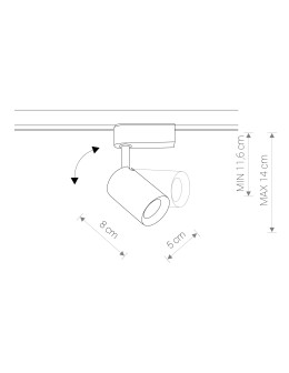 Nowodvorski PROFILE IRIS LED 7W Configurable System PROFILE luminaire Max power 7W LED Black 8998 - product 2