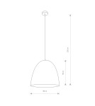 Pendant lamps - Nowodvorski EGG M Suspended Ceiling Max power 1x40W E27 White 9021 - product 2