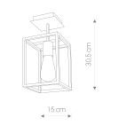 Loft ceiling lamps - industrial - Nowodvorski CRATE Ceiling Plafond/Suspended Max power 1x60W E27 Black 9045 - product 3