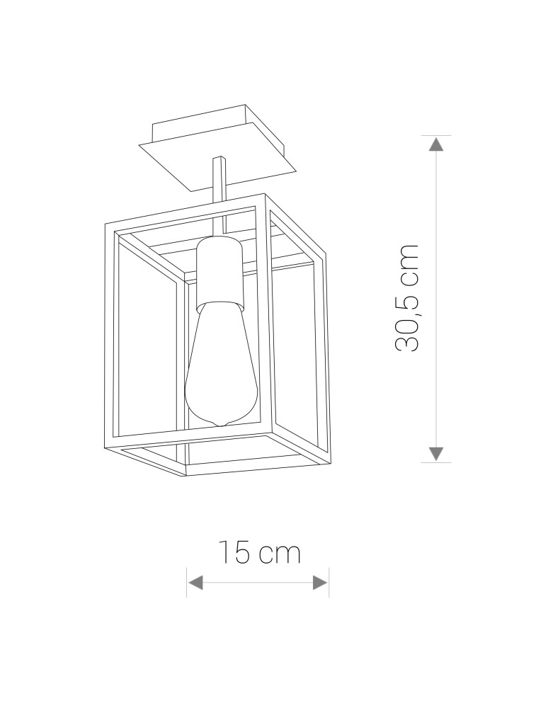 Loft ceiling lamps - industrial - Nowodvorski CRATE Ceiling Plafond/Suspended Max power 1x60W E27 Black 9045 - product kolory-swiatla.pl 3