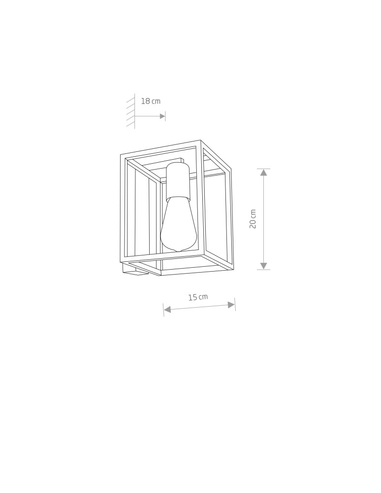 Loft wall lamps - industrial - Nowodvorski CRATE Wall Wall lamp Max power 1x60W E27 Black 9046 - product kolory-swiatla.pl 2