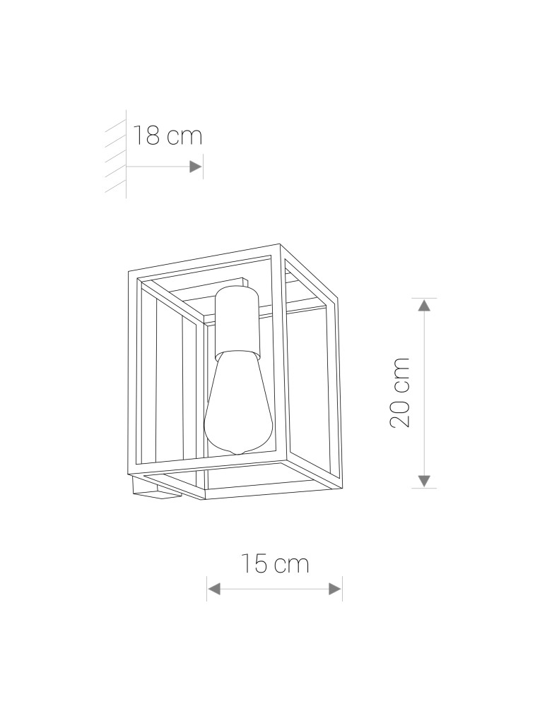 Loft wall lamps - industrial - Nowodvorski CRATE Wall Wall lamp Max power 1x60W E27 Black 9046 - product kolory-swiatla.pl 3