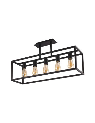 Nowodvorski CRATE Ceiling Plafond/Suspended Max power 5x60W E27 Black 9047