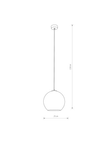 Nowodvorski POLARIS Suspended Ceiling Max power 1x60W E27 Gold 9057 - product 2