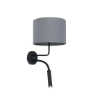 Reading wall lamps - Nowodvorski HOTEL PLUS Wall lamp adjustable with switch Max wattage 1x20W, 1x60W E27, G9 Grey 9071 - product 1