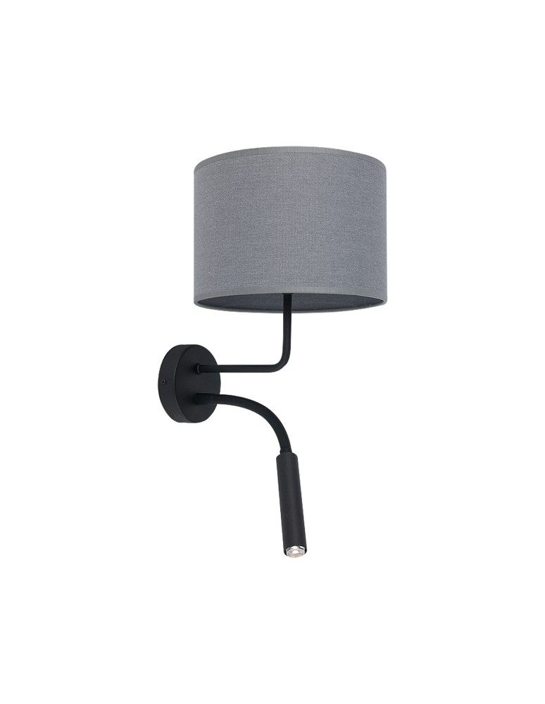 Reading wall lamps - Nowodvorski HOTEL PLUS Wall lamp adjustable with switch Max wattage 1x20W, 1x60W E27, G9 Grey 9071 - product kolory-swiatla.pl 1