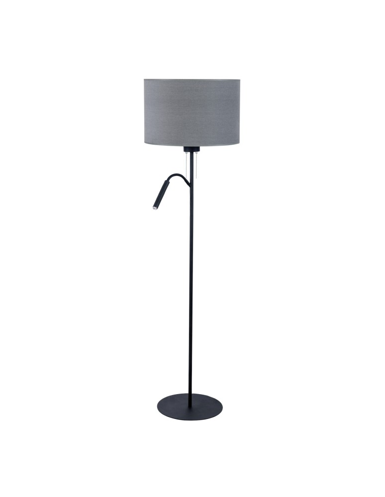Floor lamps with lampshade - Nowodvorski HOTEL PLUS Floor Max power 1x20W, 1x60W E27, G9 Grey 9072 - product kolory-swiatla.pl 1