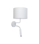 Reading wall lamps - Nowodvorski HOTEL PLUS Wall lamp adjustable with switch Max wattage 1x20W, 1x60W E27, G9 White 9073 - product 1