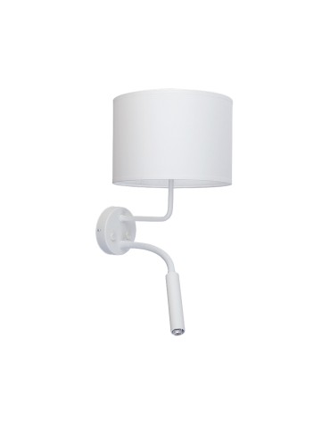 Nowodvorski HOTEL PLUS Wall lamp adjustable with switch Max wattage 1x20W, 1x60W E27, G9 White 9073