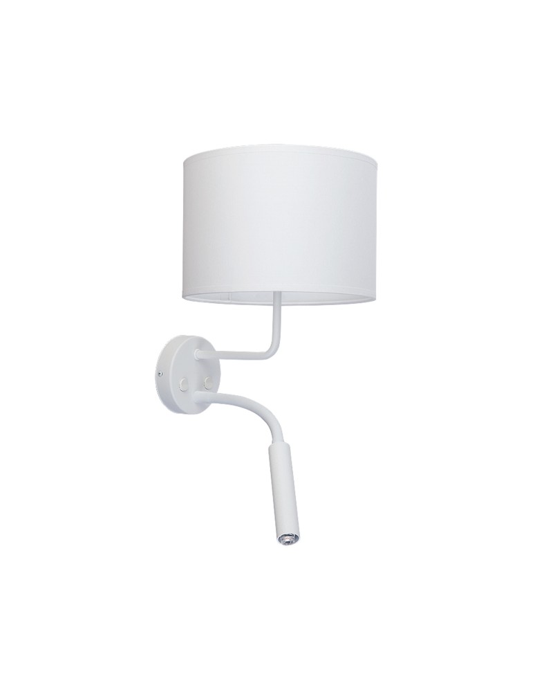 Reading wall lamps - Nowodvorski HOTEL PLUS Wall lamp adjustable with switch Max wattage 1x20W, 1x60W E27, G9 White 9073 - product kolory-swiatla.pl 1