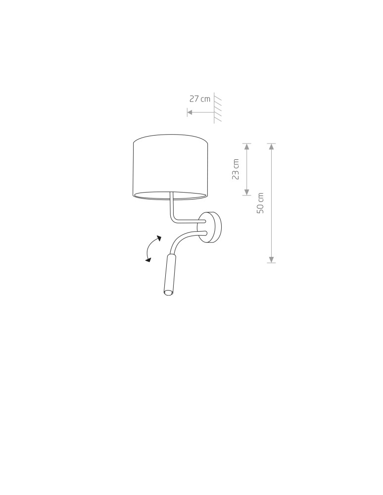 Reading wall lamps - Nowodvorski HOTEL PLUS Wall lamp adjustable with switch Max wattage 1x20W, 1x60W E27, G9 White 9073 - product kolory-swiatla.pl 2