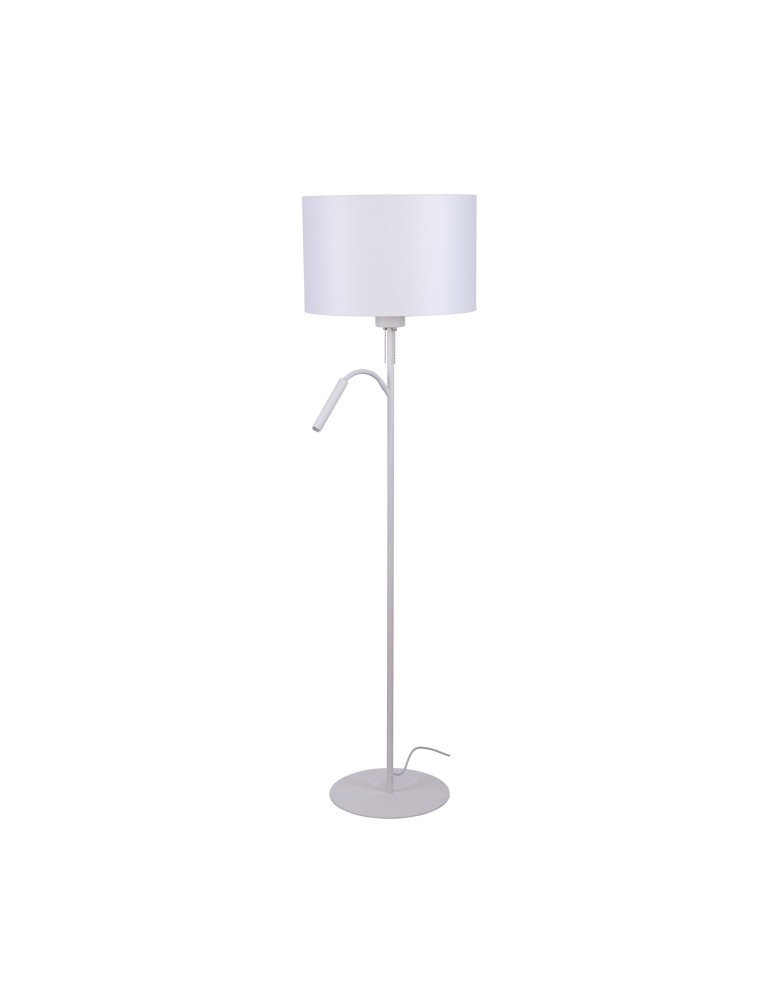 Floor lamps with lampshade - Nowodvorski HOTEL PLUS Floor Max power 1x20W, 1x60W E27, G9 White 9074 - product kolory-swiatla.pl 1