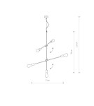 Pendant lamps - Nowodvorski STICKS Suspended Ceiling Max power 5x60W E27 Gold 9076 - product 2