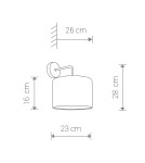 Wall lamps with lampshade - Nowodvorski ALICE Wall Wall lamp Max power 1x60W E27 Black 9084 - product 2